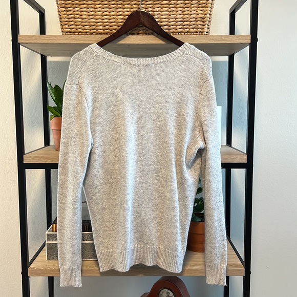 NWT Lovestitch Gray Heather Sweater Knit Long Sleeve Wrap, S - Picture 6 of 7